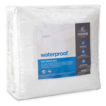 Jcpenney Home Waterproof Mattress Pad, One Size, White