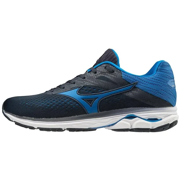 Mizuno - Men's Wave Rider 23 Running Shoe, Navy Blazer-Skydiver, Size 7 1/2