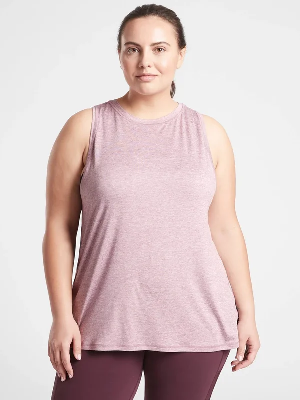 Athleta Women's Uptempo Tank Velvety Pink/ Flora Mauve Plus Size 2x