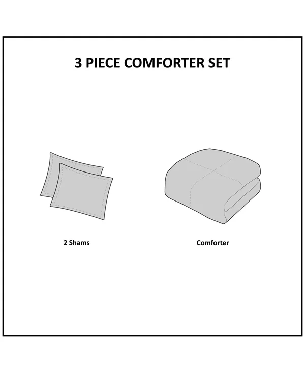 INK+IVY Rhea Cotton Jacquard Comforter Mini Set Full/Queen