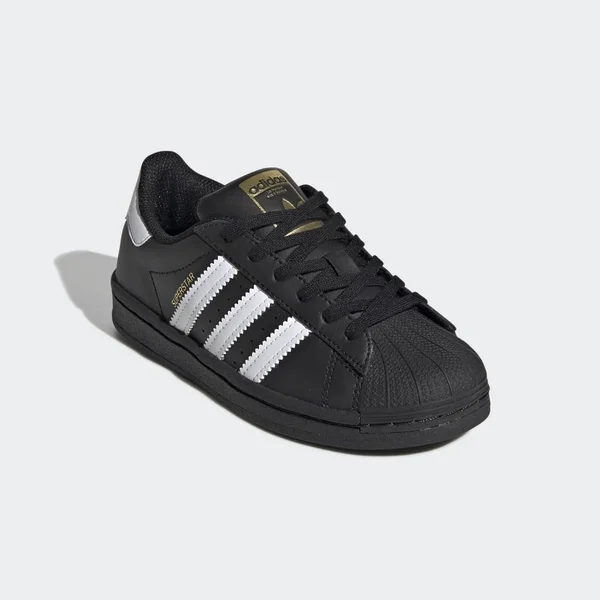 Adidas Superstar Black/White Preschool Kids& Shoe Size 2