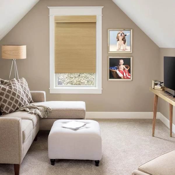 Home Decorators Collection Modern Farmhouse Cut-to-Size Natural Multi-Weave Cordless Light-filtering Bamboo Shade - 27.5 in. W x
