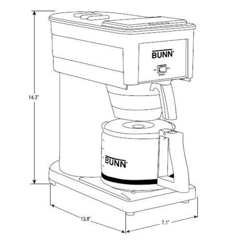 Bunn BxB Velocity Brew 10-Cup Home Coffee Brewer Black