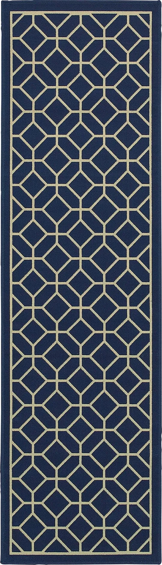 Oriental Weavers Riviera 4771G 7&10x22 Round Navy Area Rug