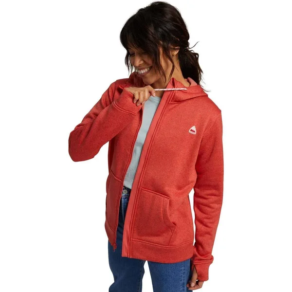 Burton Women's Oak Full-Zip Fleece - Cranberry Heather, XL