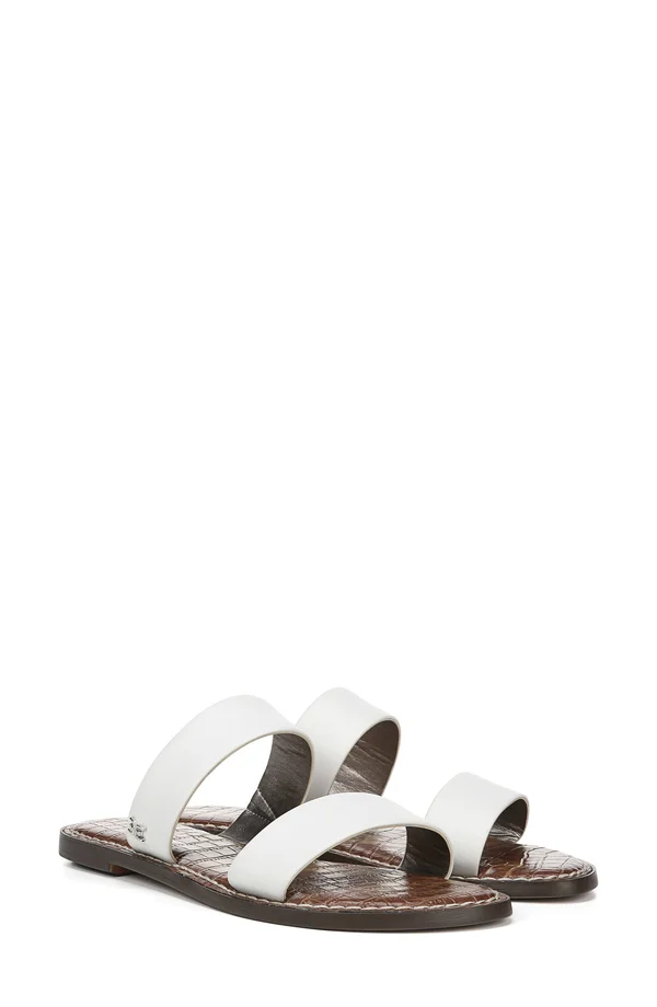 Sam Edelman Women's Gala Slide Sandals - White Leather