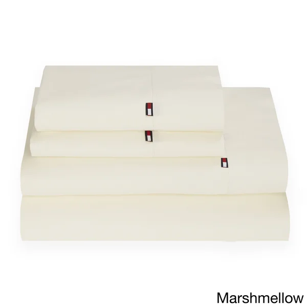 Tommy Hilfiger Signature Solid Sheet Set - Full, Dark Blue