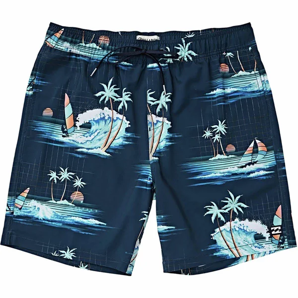 Men's Dark Blue Sundays Layback Volley Shorts - S