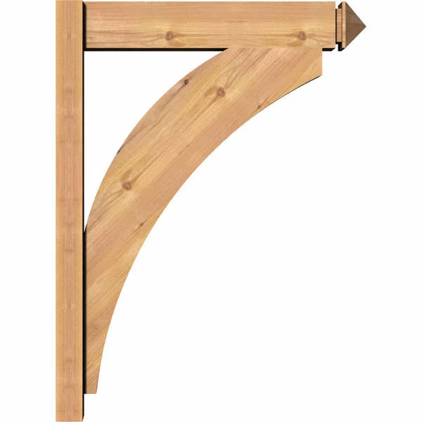 Ekena Millwork OUT06X24X32THR03SWR 5 1/2x22W x 24x22D x 32x22H Thorton Smooth Arts and Crafts Outlooker - Western Red Cedar