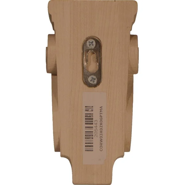 Ekena Millwork CORW05X02X16PTGM 5 1/8x22W x 2 3/8x22D x 15 1/2x22H Medium Traditional Pilaster Wood Corbel, Mahogany