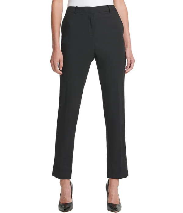 Dkny Essex Slim-Leg Pants - 8 - Black