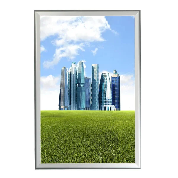 24x36 Snap Poster Frame - 1.25 inch Silver Profile Mitered Corner