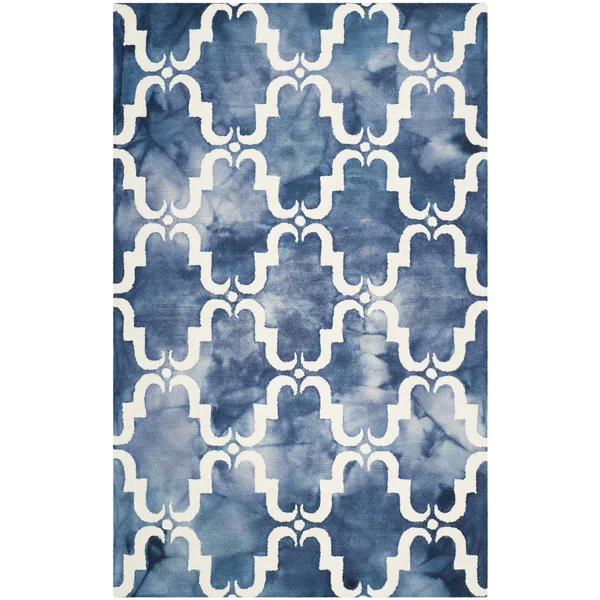 Safavieh Dip Dye DDY536N Navy, Ivory Rug 9&X 12& Rectangle