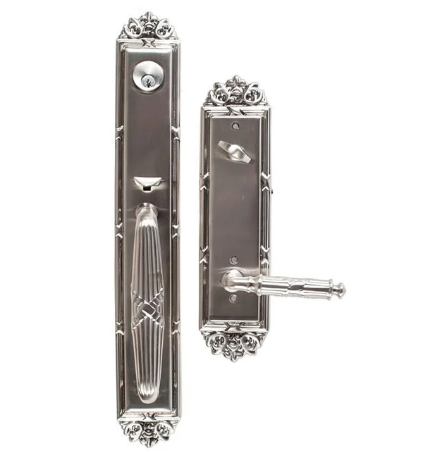 Emtek 4921EBUS15A Imperial Double Cylinder Keyed Entry Handleset Interior Knob/Lever Type: Ebony Porcelain - Finish: Antique Nick