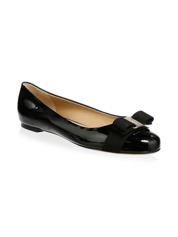 Salvatore Ferragamo Varina Patent Ballet Flats, New Blush
