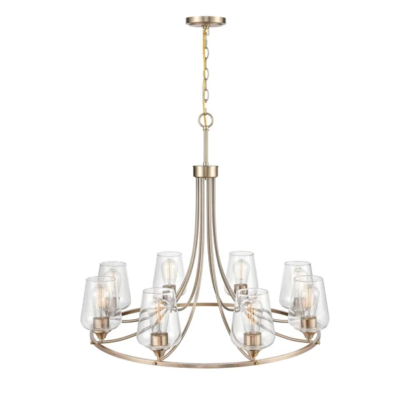 Millennium Lighting Ashford Metal 8 Light Chandelier Ceiling Light- Modern Gold - 9728-MG