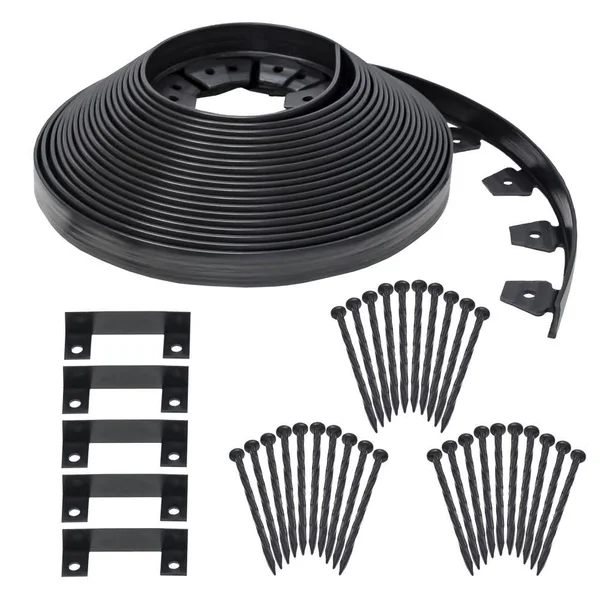 Easyflex 100-ft Black Plastic Landscape Edging Roll, 3000-100C