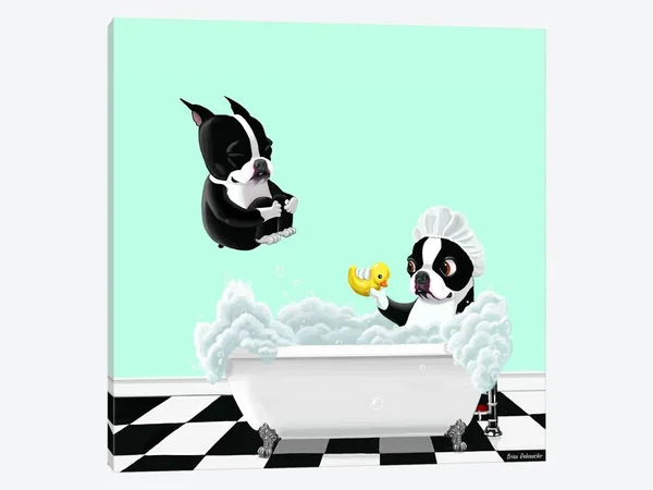 Brian Rubenacker Canvas Art Picture - Bath Time