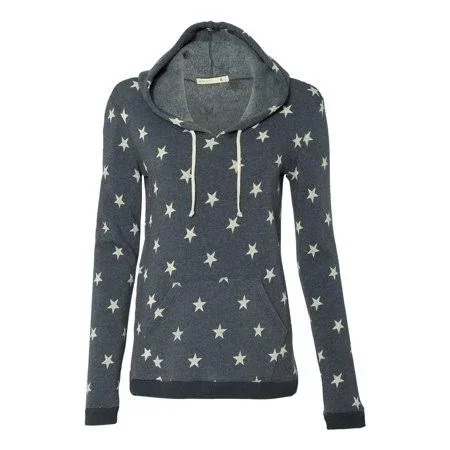 Alternative - New Artix - Womens Athletics Eco-Fleece Hooded Sweatshirt, Women's, Size: Medium, Blue