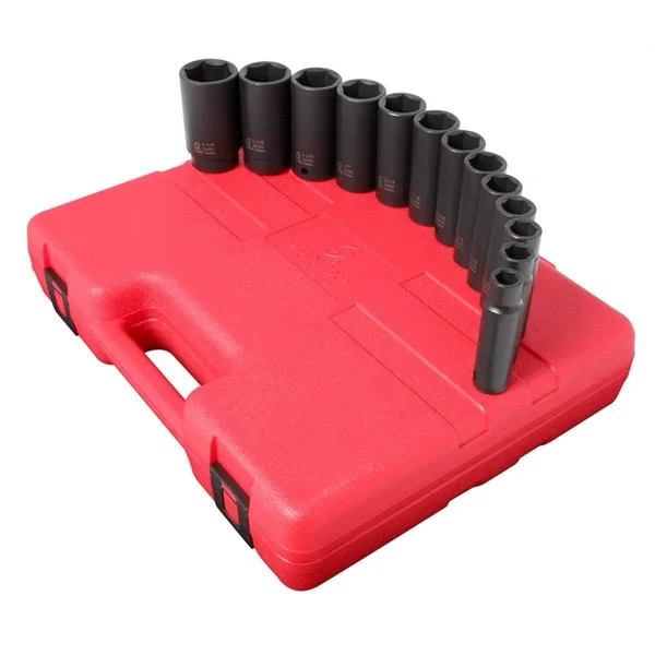 Sunex Tools (SUU2651) 13 pc. 1/2x22 Drive SAE Deep Impact Socket Set