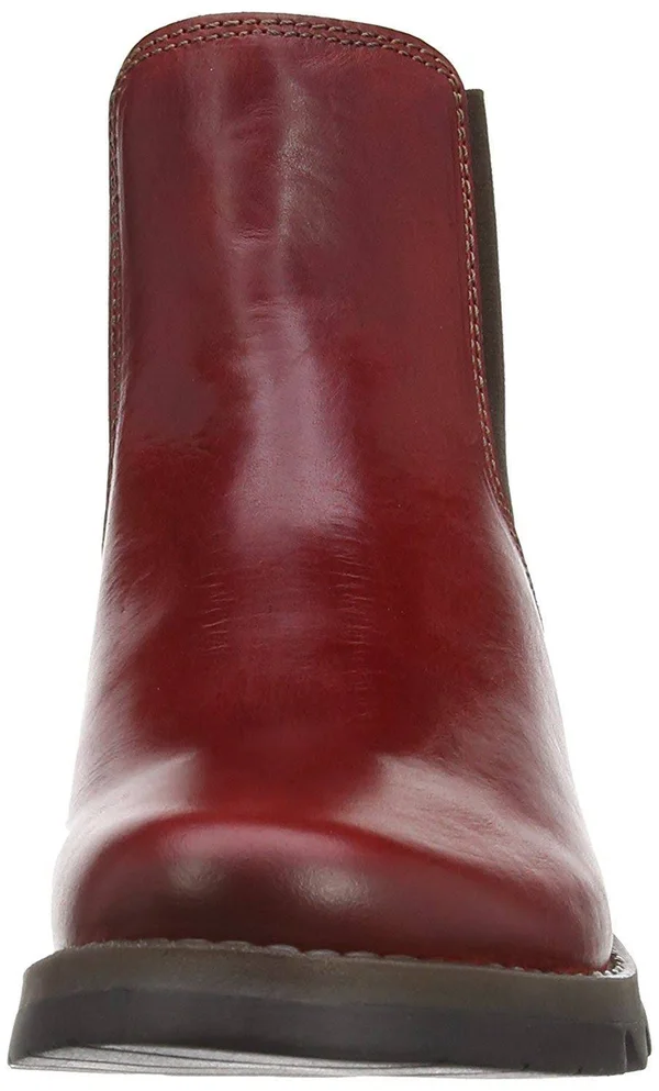 Fly London Salv Leather Bootie - Red, 41