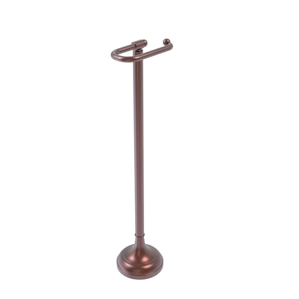 Allied Brass TS-28-CA Free Standing European Style Toilet Tissue Holder Antique Copper
