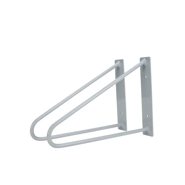 Original Hairpin Shelf Brackets - Floating Desk Brackets, Pair of 2 — Grey, Grey, Fits 6x22 Shelf