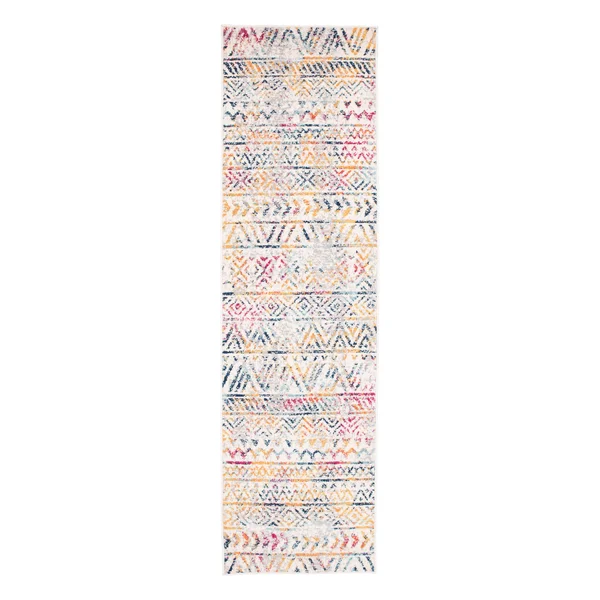 Geometric Bohemian Design Multi 2&x7& Indoor Runner Rug