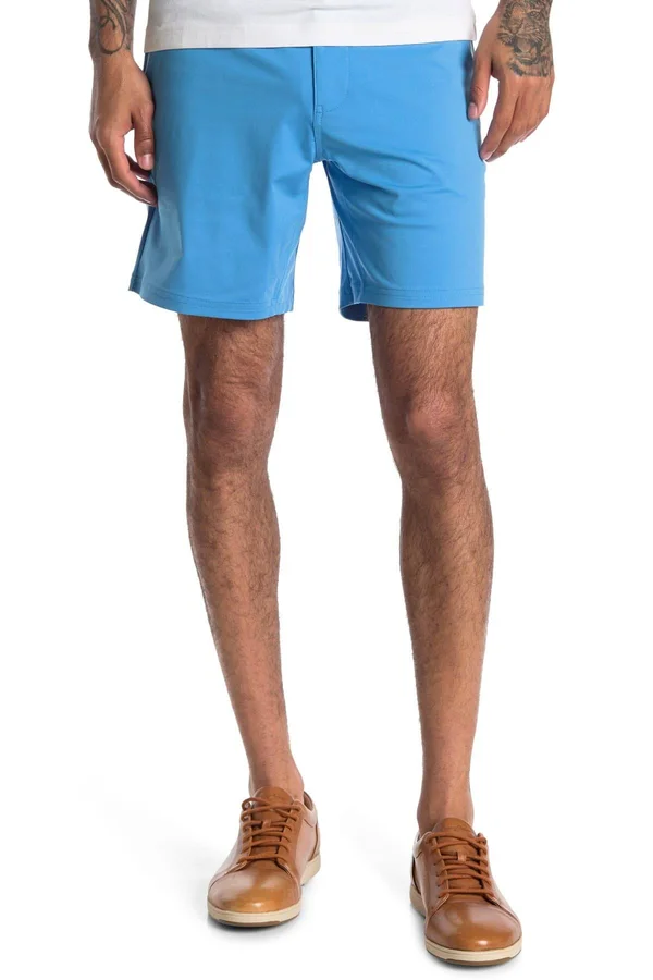 Rhone 7x22 Commuter Short - Men's Casual Shorts, Azure Blue, Size: 30