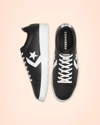 Converse Pro Leather Ox &Black, White& 9.5