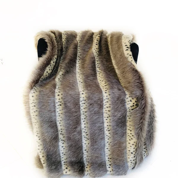 Plutus Gray Two Tone Feather Faux Fur Luxury Throw Blanket - Throw 60W x 90L