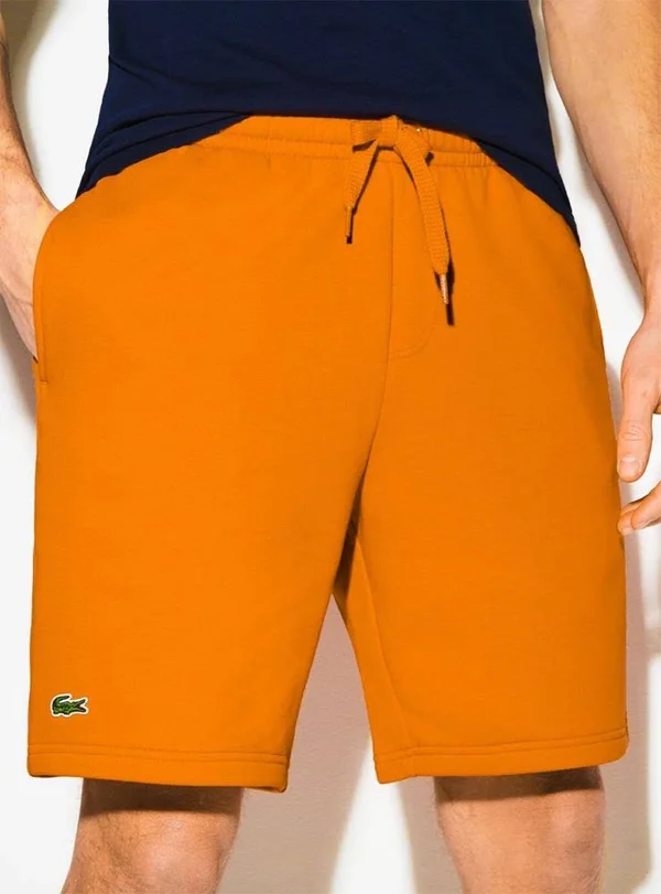 Lacoste Sport Tennis Fleece Shorts (Orange) 4XL