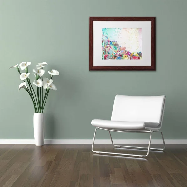 Trademark Art &Popocatepetl II& by Lauren Moss Framed Painting Print Size: 11x22 H x 14x22 W x 0.5x22 D - Matte Color: White
