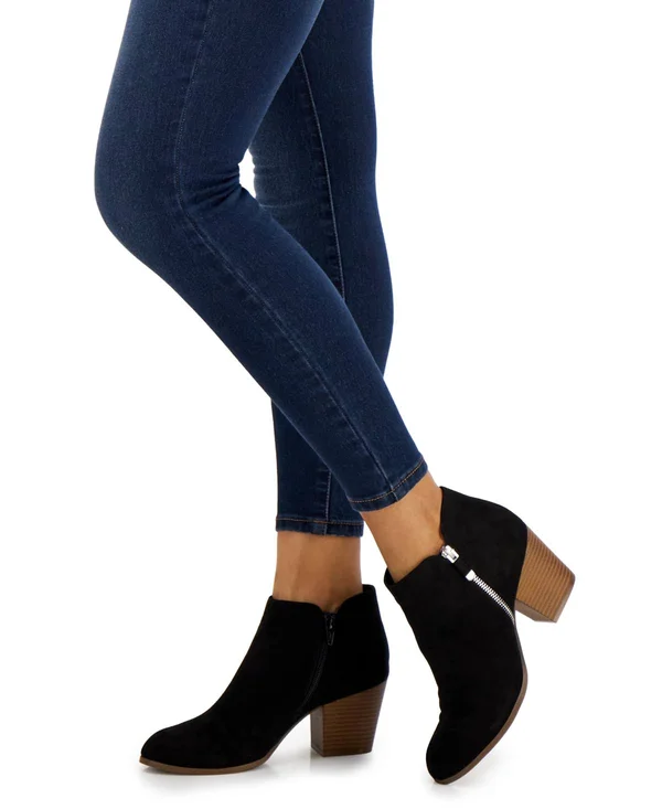 Style & Co Masrinaa Ankle Booties - Created for Macy&s - Grey Leopard - Size 8.5M
