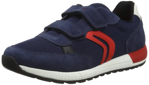 Geox Shoes Alben Boy Navy and Red, Size 10.5
