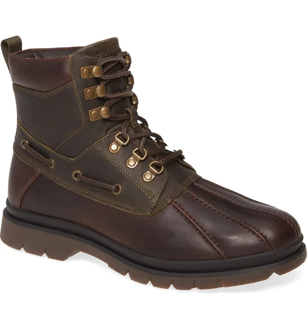 Men's Sperry Watertown Waterproof Duck Boot - 8.5 M, Tan/ Olive