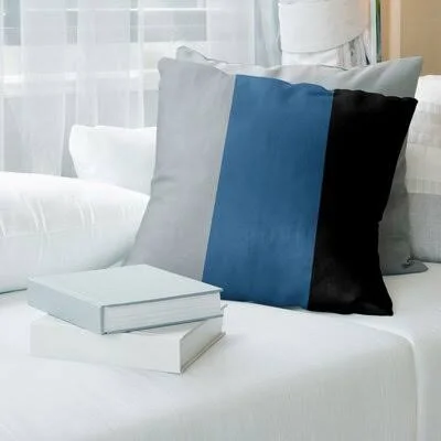 Arizona Hockey Striped Throw Pillow Cover East Urban Home Color: Gray/Steel Blue/Black, Size: 26 x 26, City: Colorado