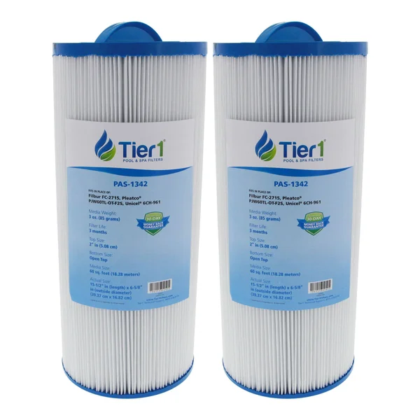 Tier1 Replacement for Jacuzzi J300 6541-383 Spa Filter for J300 Series Jacuzzis, 2 Pack