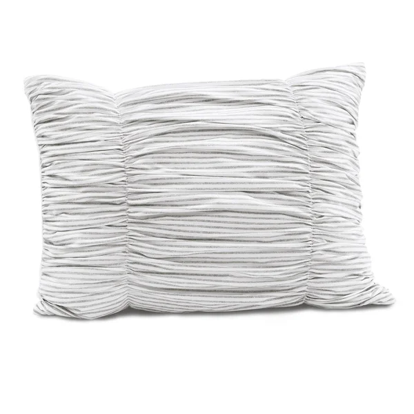 Lush Decor Ruching Ticking Stripe Comforter Gray Set Full/Queen