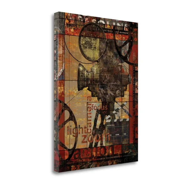 Tangletown Fine Art Movie Camera by Eric Yang, Giclee Print on Gallery Wrap Canvas, 28x22x37x22