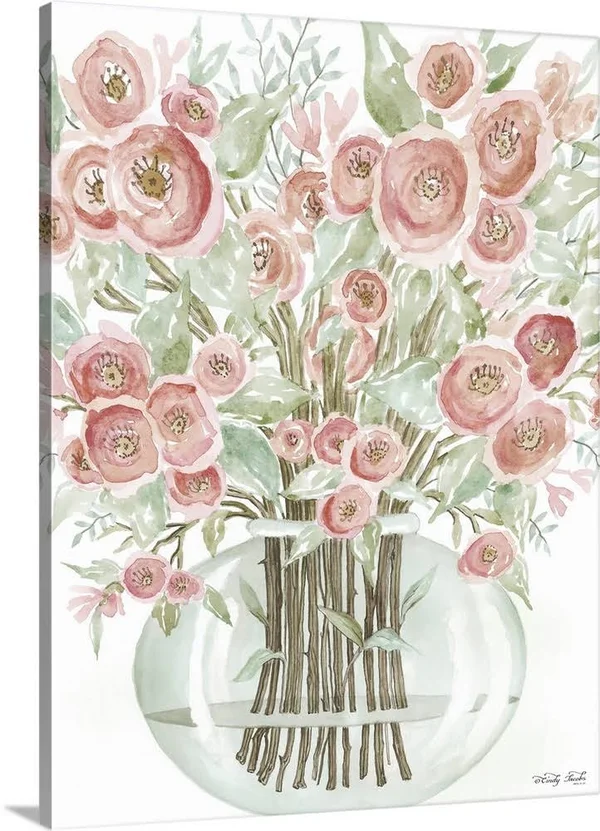Blush Roses - Canvas Wall Art, 18x24, Great Big Canvas