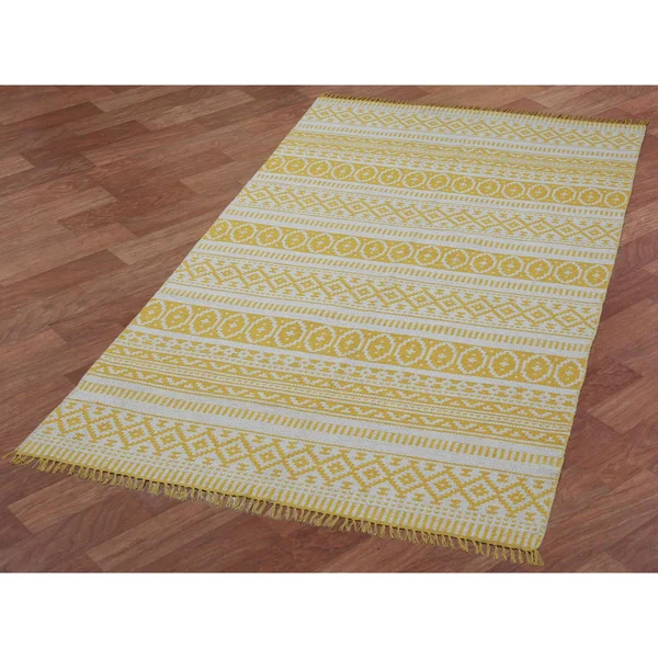 Complex Yellow Geo 9 ft. x 12 ft. Area Rug