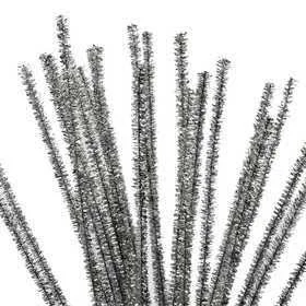 Creativ Company Pipe Cleaners, Thickness 6 mm, L: 30 cm, 24 Pcs, Silver