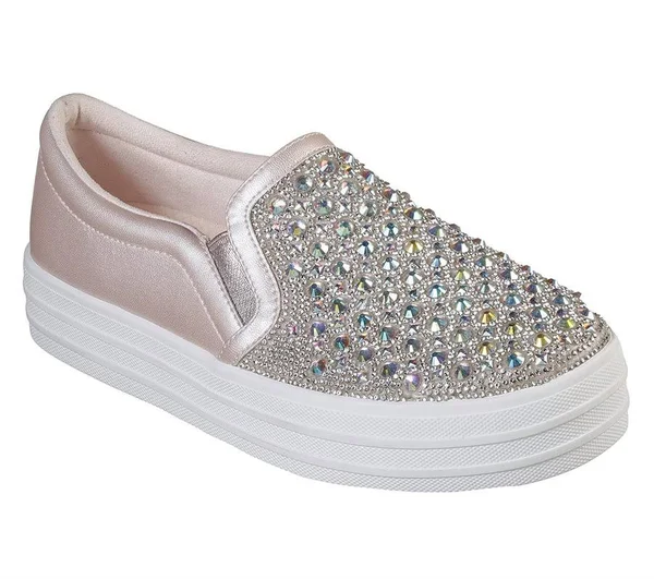 Skechers Women's Double Up - Eye Candy Sneakers Light Pink 6.0
