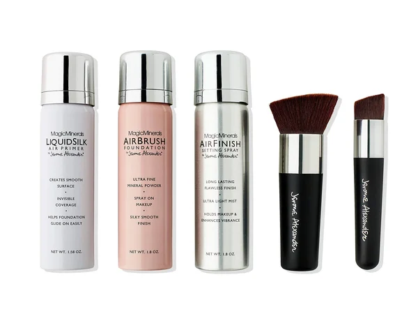 MagicMinerals Deluxe Airbrush Foundation Set by Jerome Alexander - 5 Piece Spray