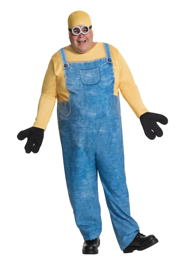 Minion Bob Plus Size Costume, Adult, Mens, Blue/Yellow, PL, Rubies Costume Co. Inc