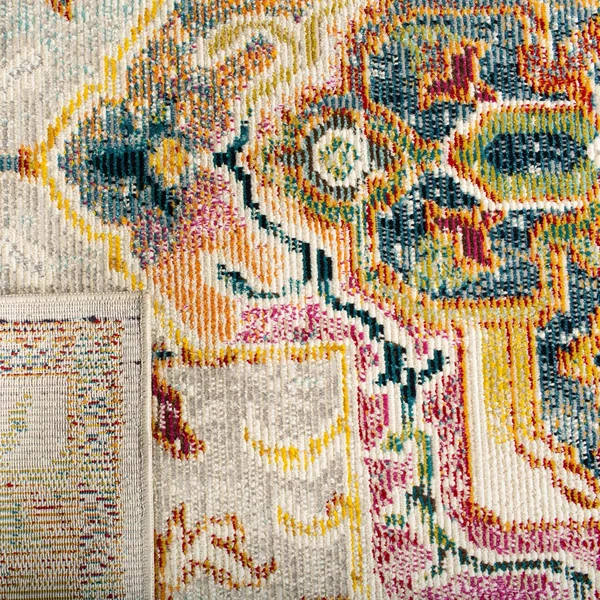 Safavieh Crystal Light Blue/Fuchsia 4 ft. x 4 ft. Square Area Rug