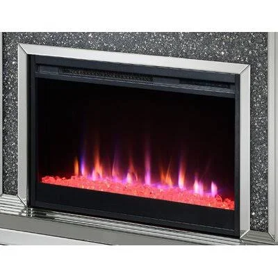 New Bedford Crystal Electric Fireplace Insert Symple Stuff