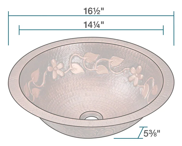 Polaris Sinks P329 Single Bowl Bathroom Sink Copper