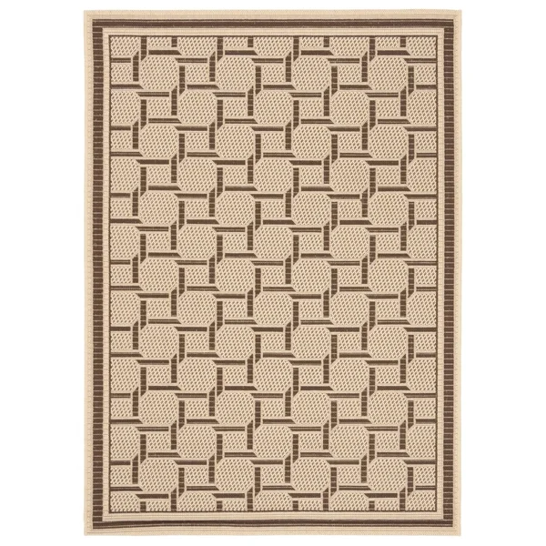 Safavieh Martha Stewart MSR4258-50 5&3x22 x 7&7x22 Cream, Chocolate Area Rug